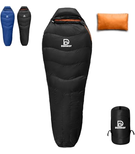 ダウンマミー型寝袋 230cm 冬用 Amazon.co.jp: Fengzel Outdoor マミー型寝袋 足と手が出せる